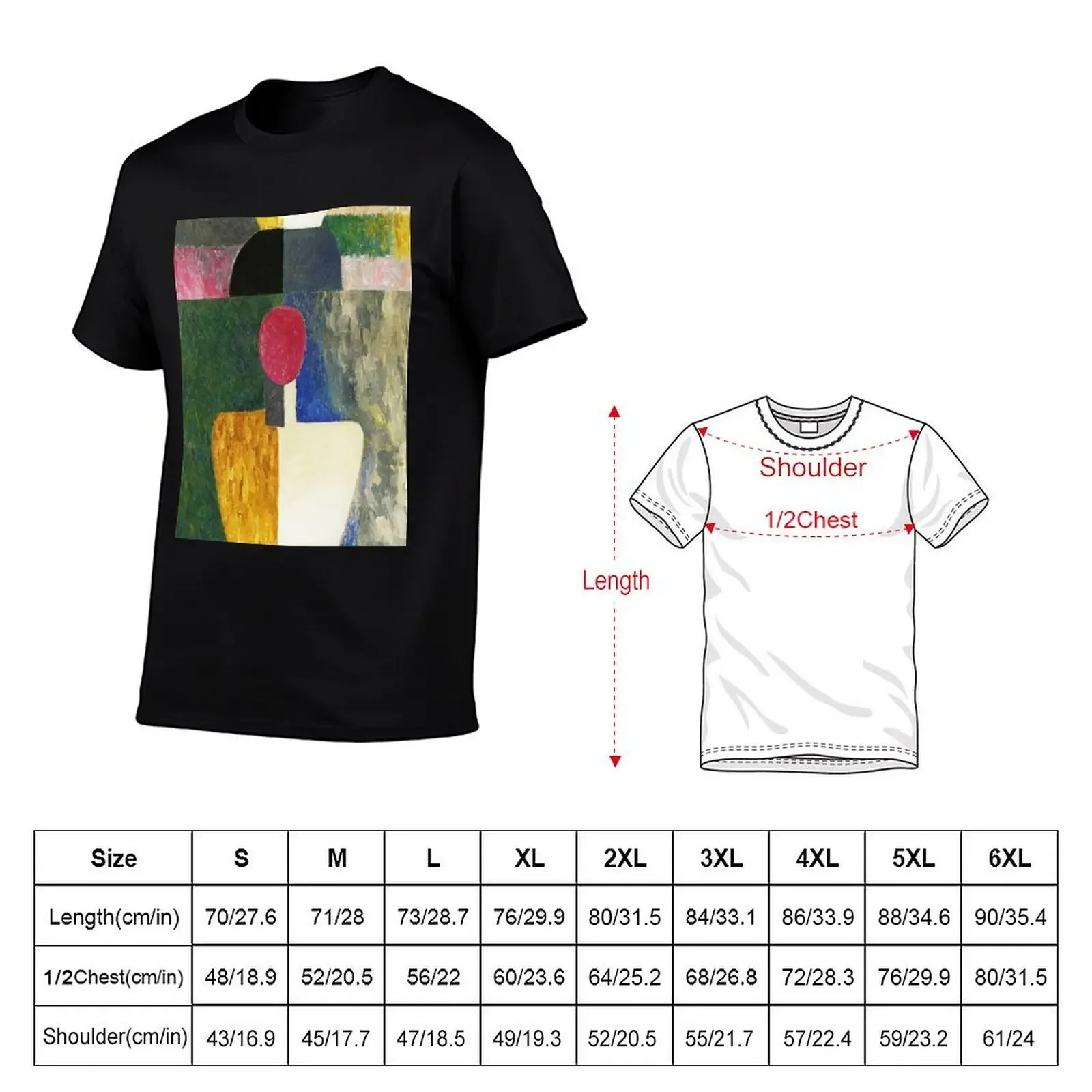 HD - Torso figure with a pink face, by Kazimir Severinovich Malevich 1922 High Definition T-Shirt