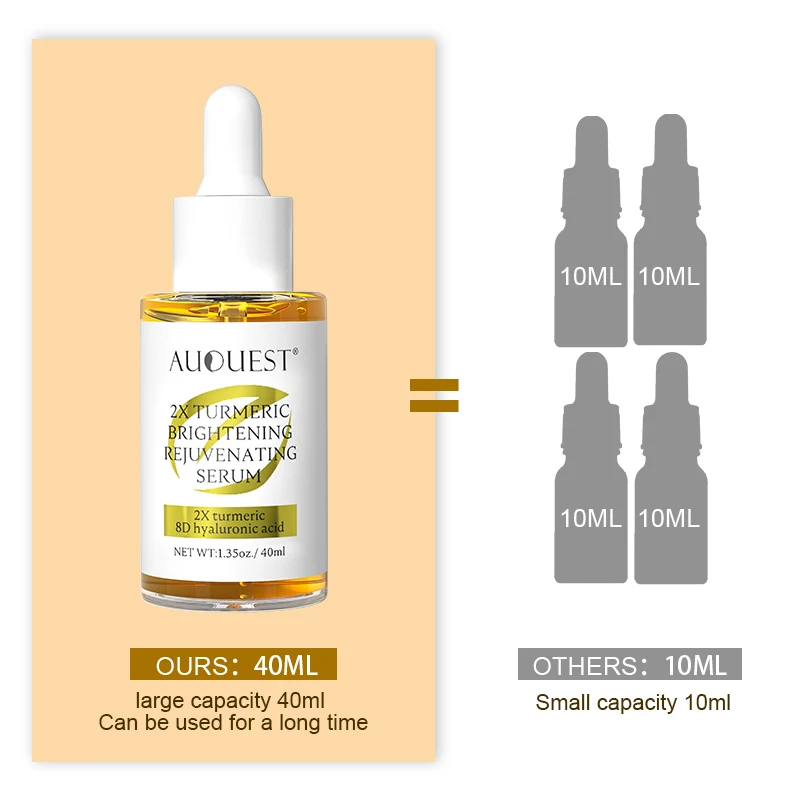 AUQUEST Vitamin C Dark Spot Remover Serum Hyaluronic Acid Whitening Face Serum Turmeric Collagen Facial Skin Care Beauty