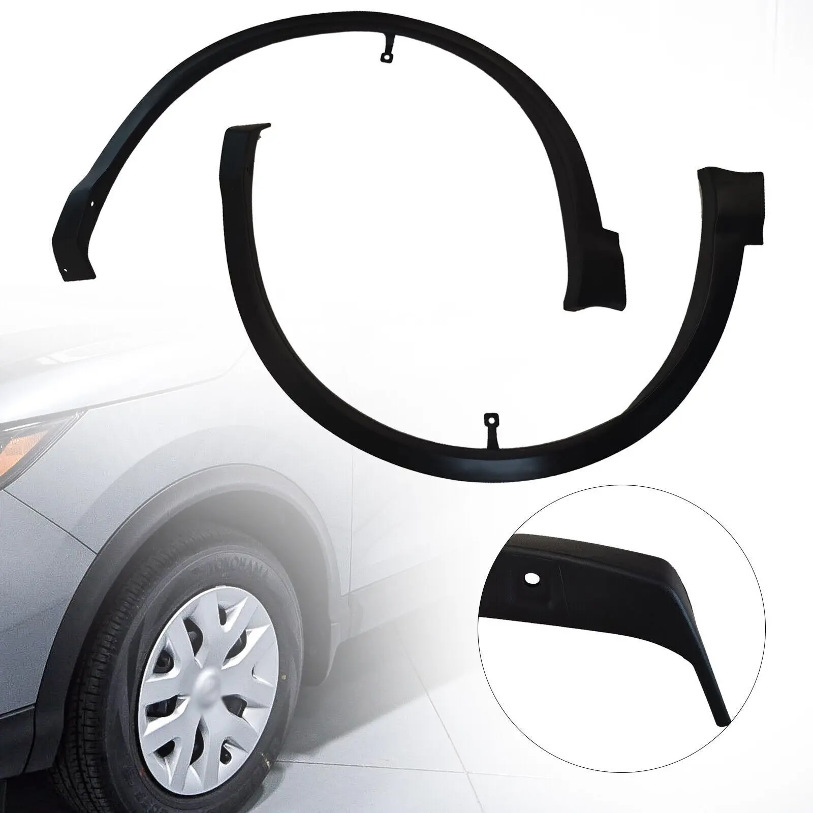 

Front Fender Flare Trim Wheel Arch Molding, For 2017 2018-2021 Nissan Rogue Sport, Right+Left, 638106MA0A, 638116MA0A