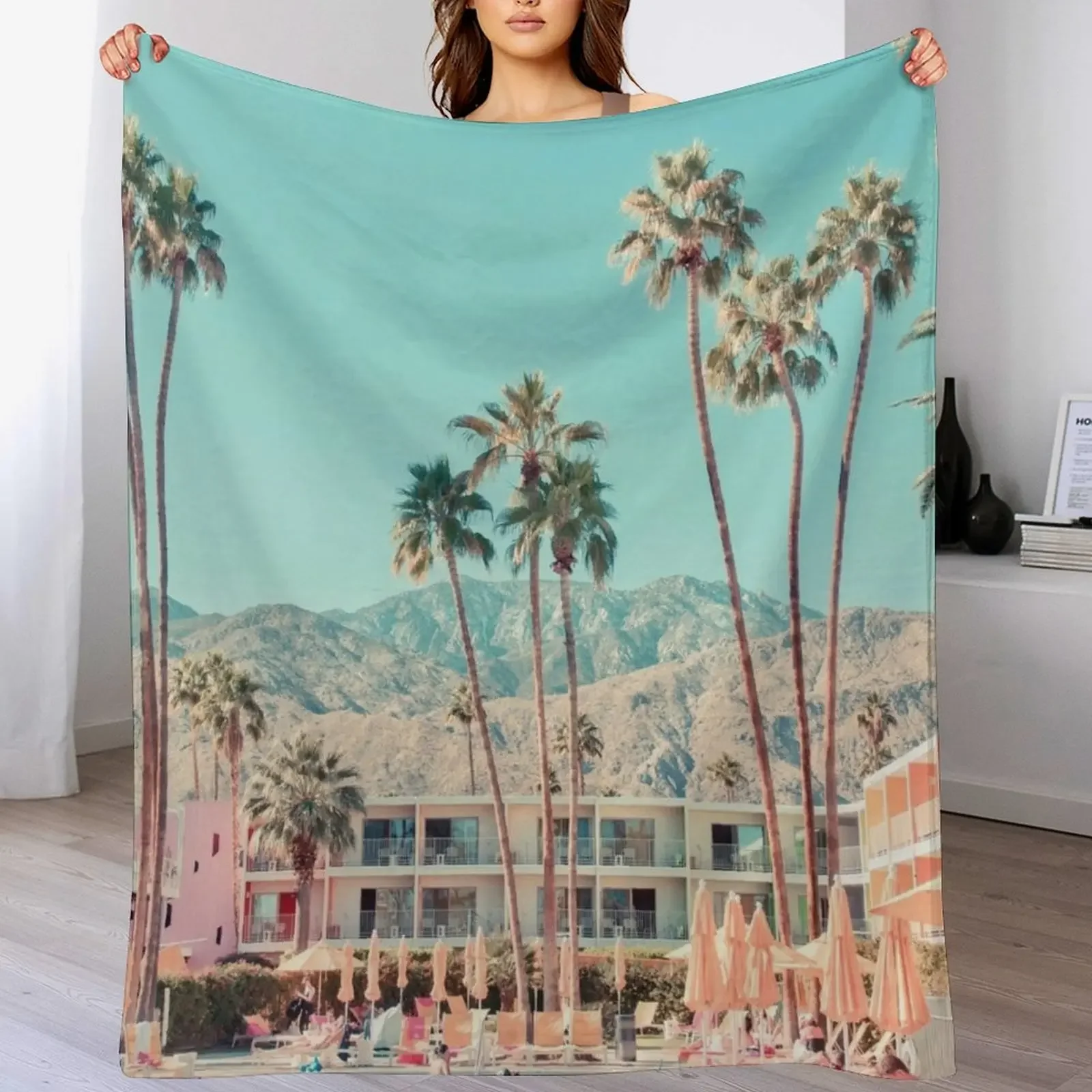 Palm Springs Hotel Saguaro Throw Blanket cosplay anime Single Bed Fashionable Blankets