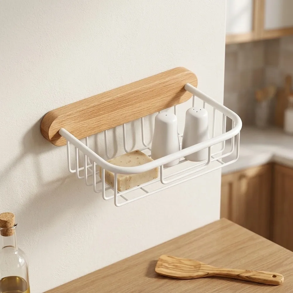 Aluminum Mesh Storage Rack for Bathroom Essentials Including Towels Tissues and Skincare Products No Tools Needed