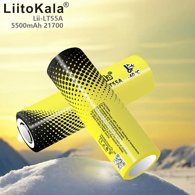 1PCS LiitoKala Lii-LT55A 3.7V 21700 5500mAh Battery 5.5A Power 1C Rate Discharge Ternary Lithium Battery DIY Electric Bicycle