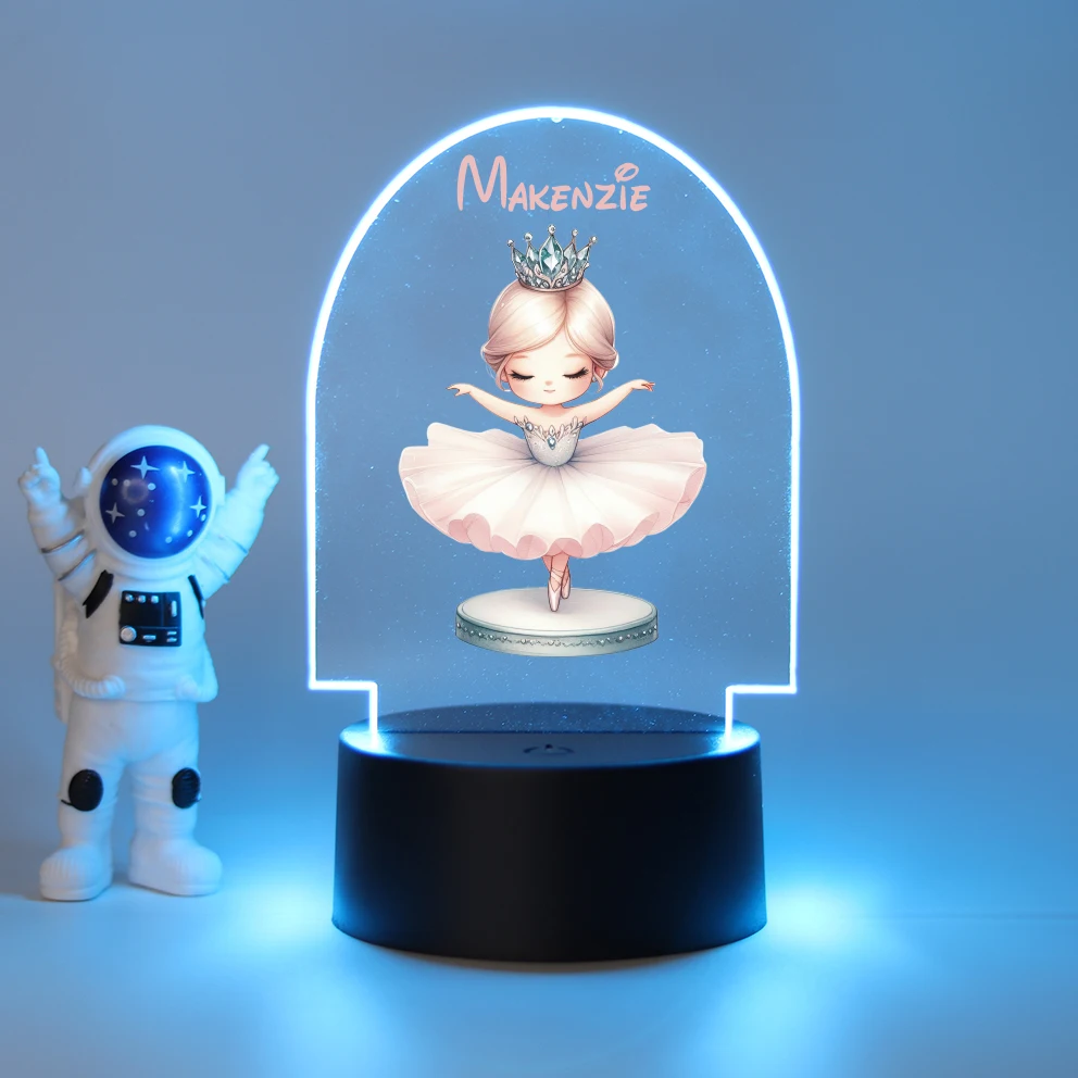 Personalized Custom Ballet Cartoon  Children'S Lamp Birthday Christmas Gifts For Kids Toys 3D Led Night Light Color Changing