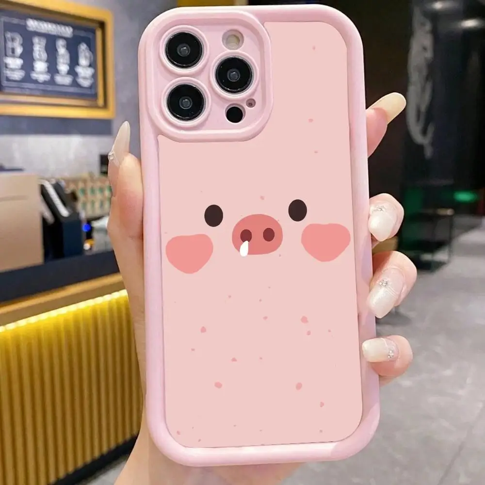 

Cute phone case with snot pig pattern suitable for iPhone 17 16 15 14 13 12 11 Pro/Max/Plus anti drop and shockproof back cover