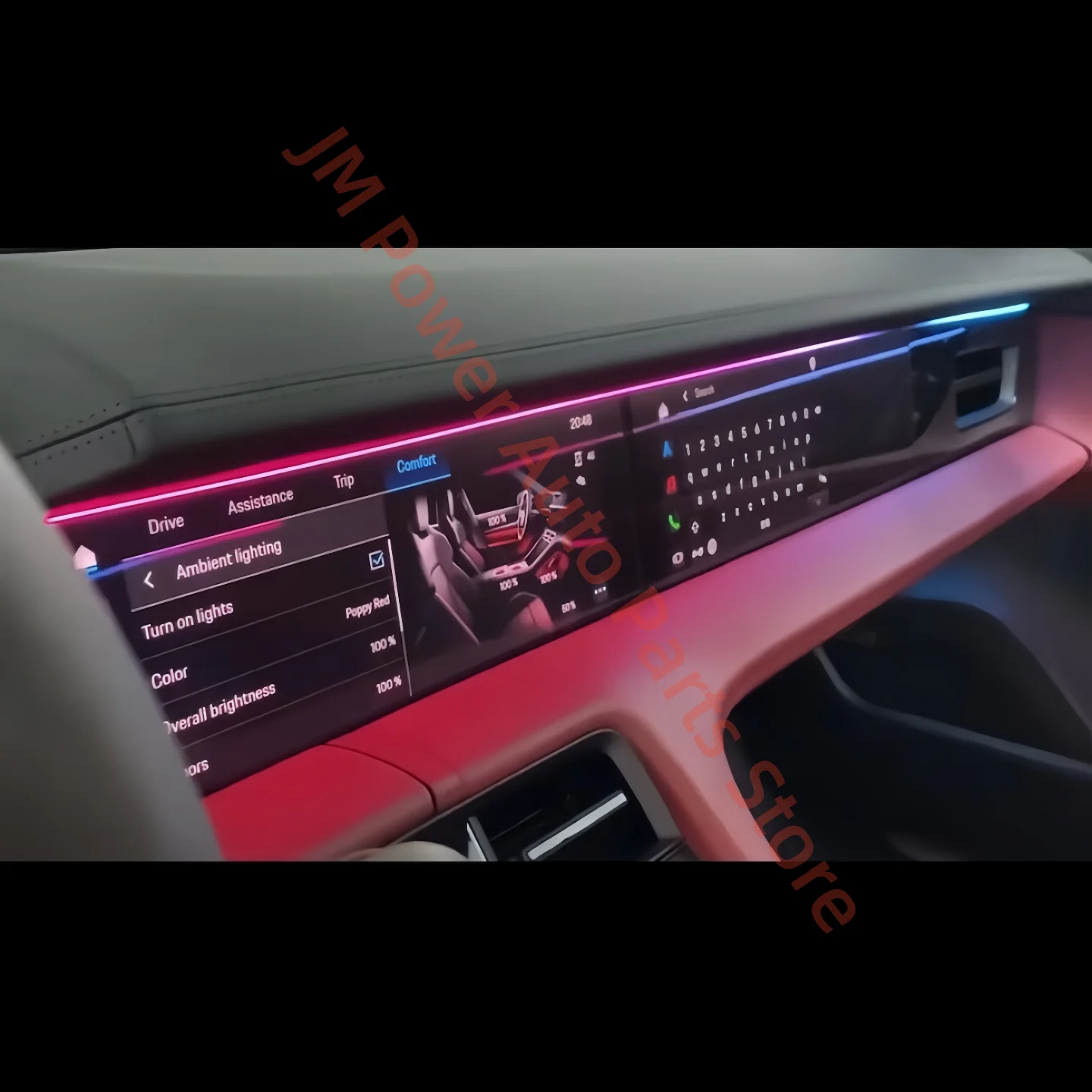 For Porsche Taycan 2019-2024 LED Atmosphere Lamp Car interior lighting upgrade car accessories Screen &APP control Ambient Ligth