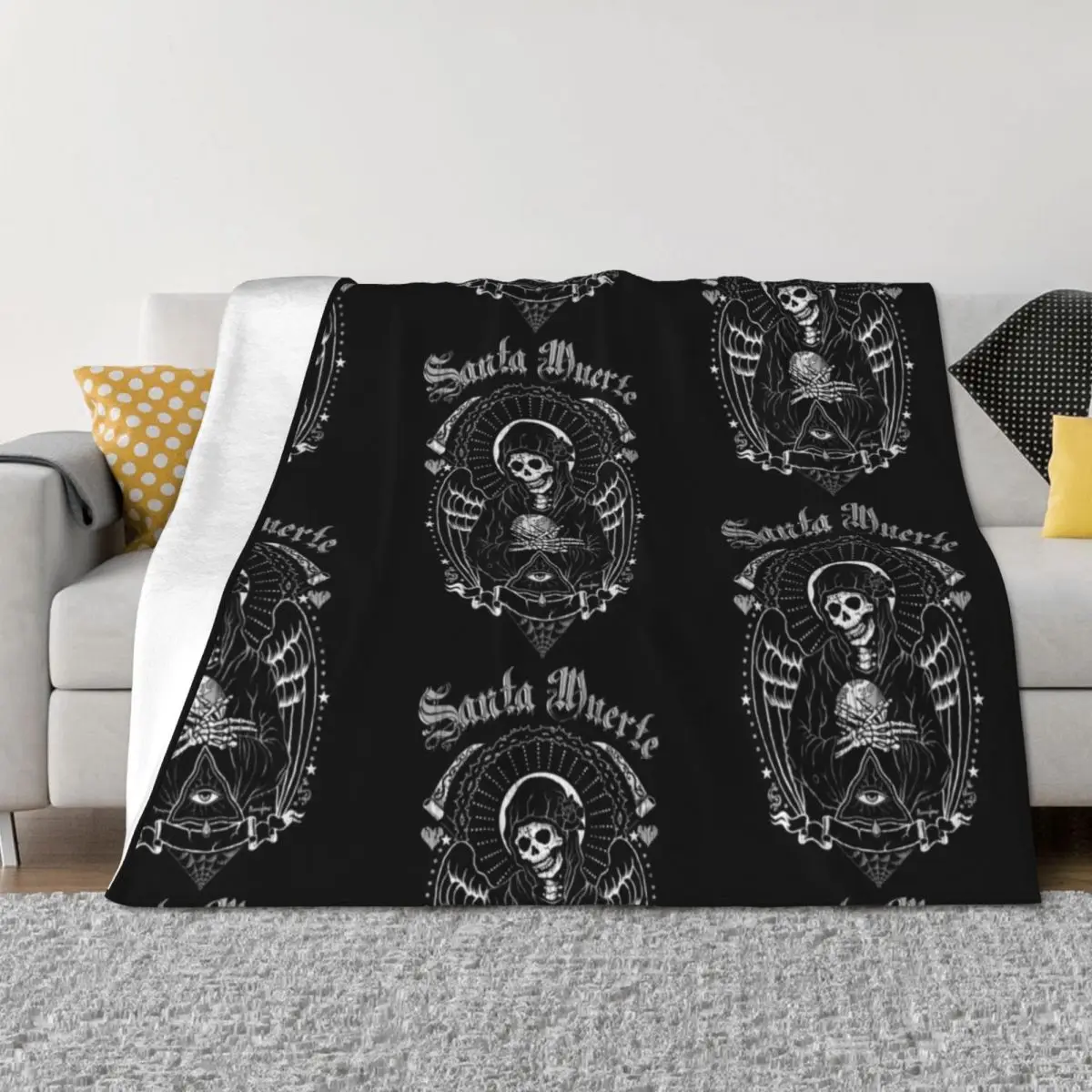 

Holy Death Santa Muerte Throw Blanket Multi-Purpose christmas decoration For Baby for sofa Blankets