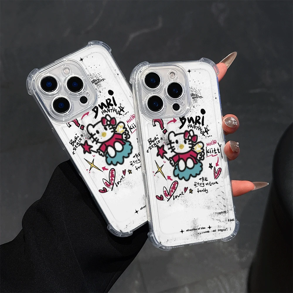 Sanrio Soft Phone Case For IPhone 15 IPhone 16/15/14/13/12/11/x/xs/xs Max Girl Phone Cases Hello Kitty Cartoon Accessory