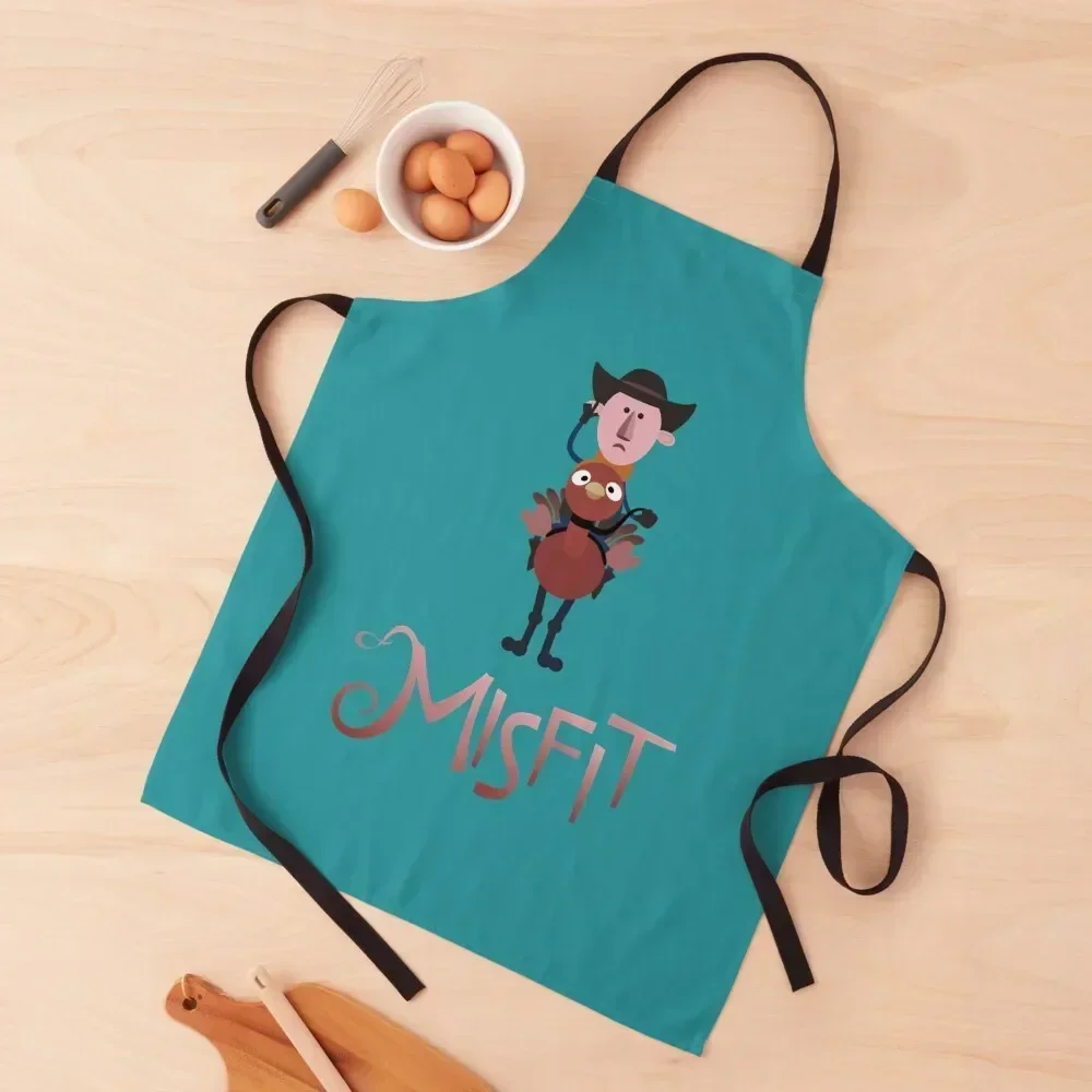 

Misfits - Cowboy Riding an Ostrich Apron Woman Kitchens Women's Teacher cookings for women Apron