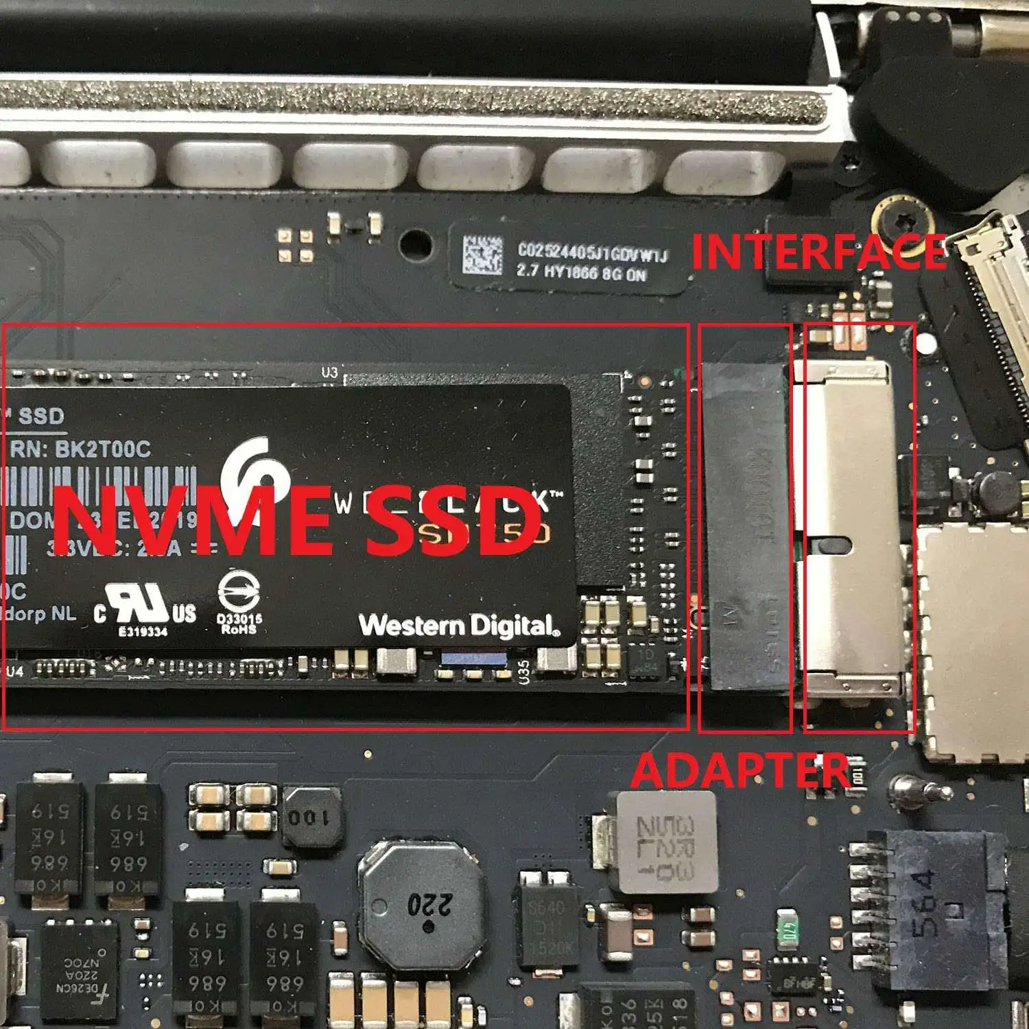 M.2 NVME ماك بوك SSD محول محول ل ترقية ماك بوك اير برو الشبكية منتصف 2013-2017 ، AHCI SSD ترقية عدة