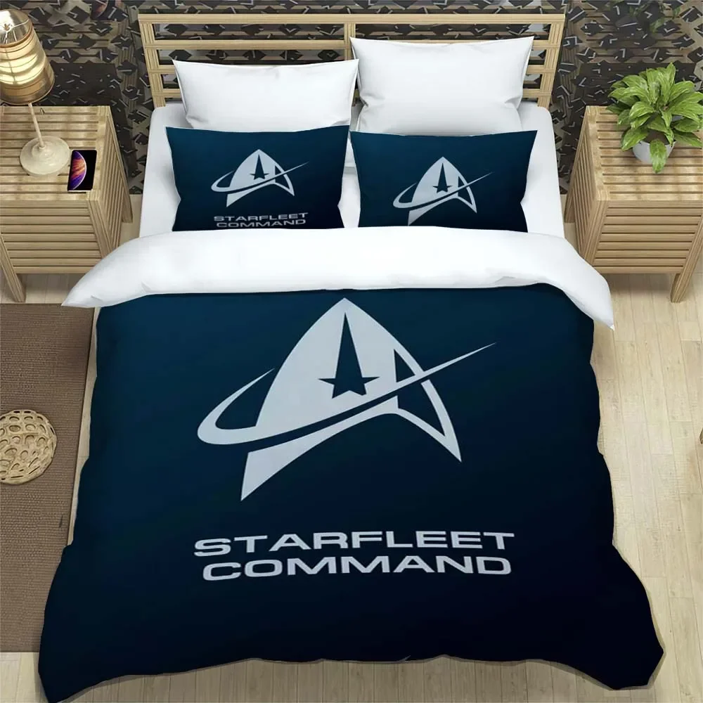 Movies S-Star Trek Logo Sheets Quilt Covers Bedding Dormitory Sheets Three-piece Bedding Set Three-piece Soft Warm Bedding Set