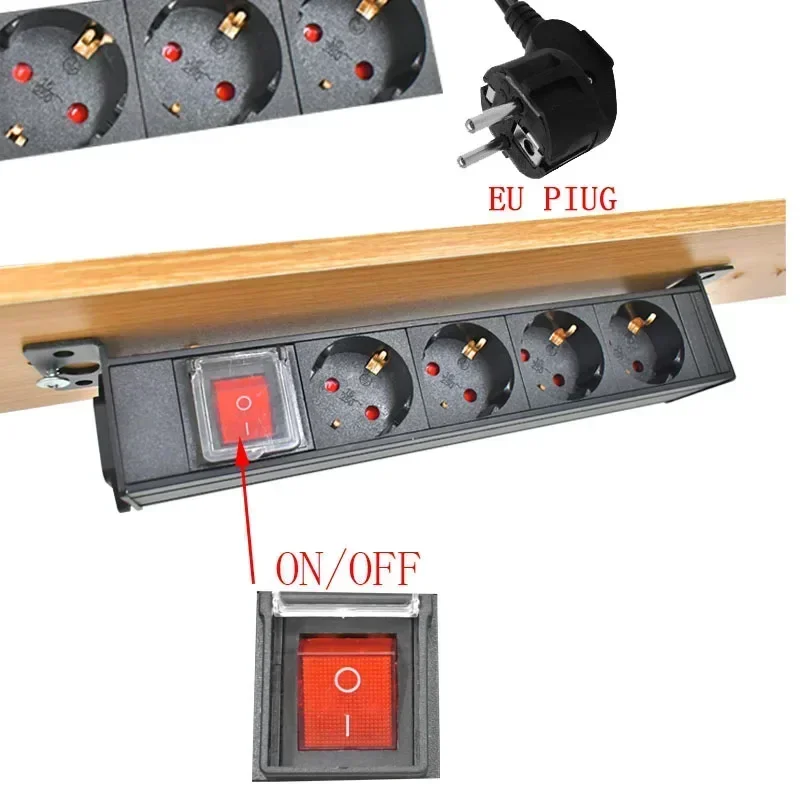 Stół do komputera gniazdo gniazdo elektryczne do spotkania PDU Power strip 1-10 gniazdo ue