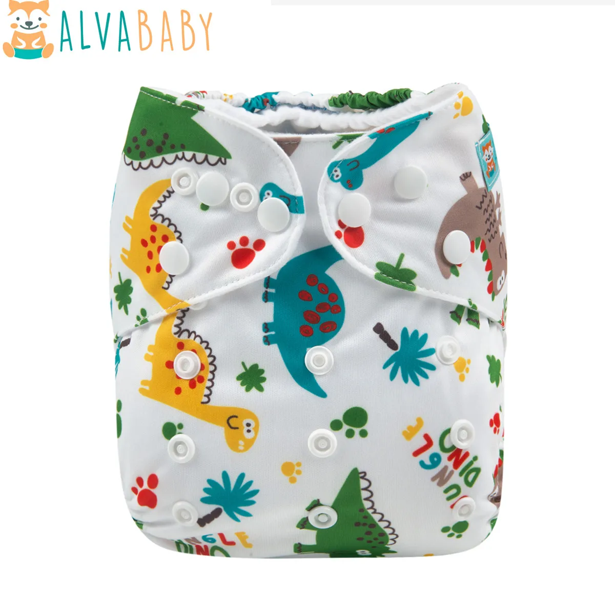 1pc ALVABABY Baby Cloth Diaper Eco-Friendly Cloth Nappy for Baby Adjustable Polyester Pocket Diaper Shell