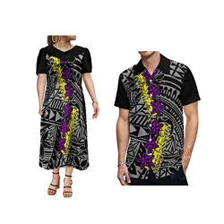 Summer Women's Dress New  Short Sleeve Design Art Polynesian Tribal Ethnic Style Women's Dress 2024