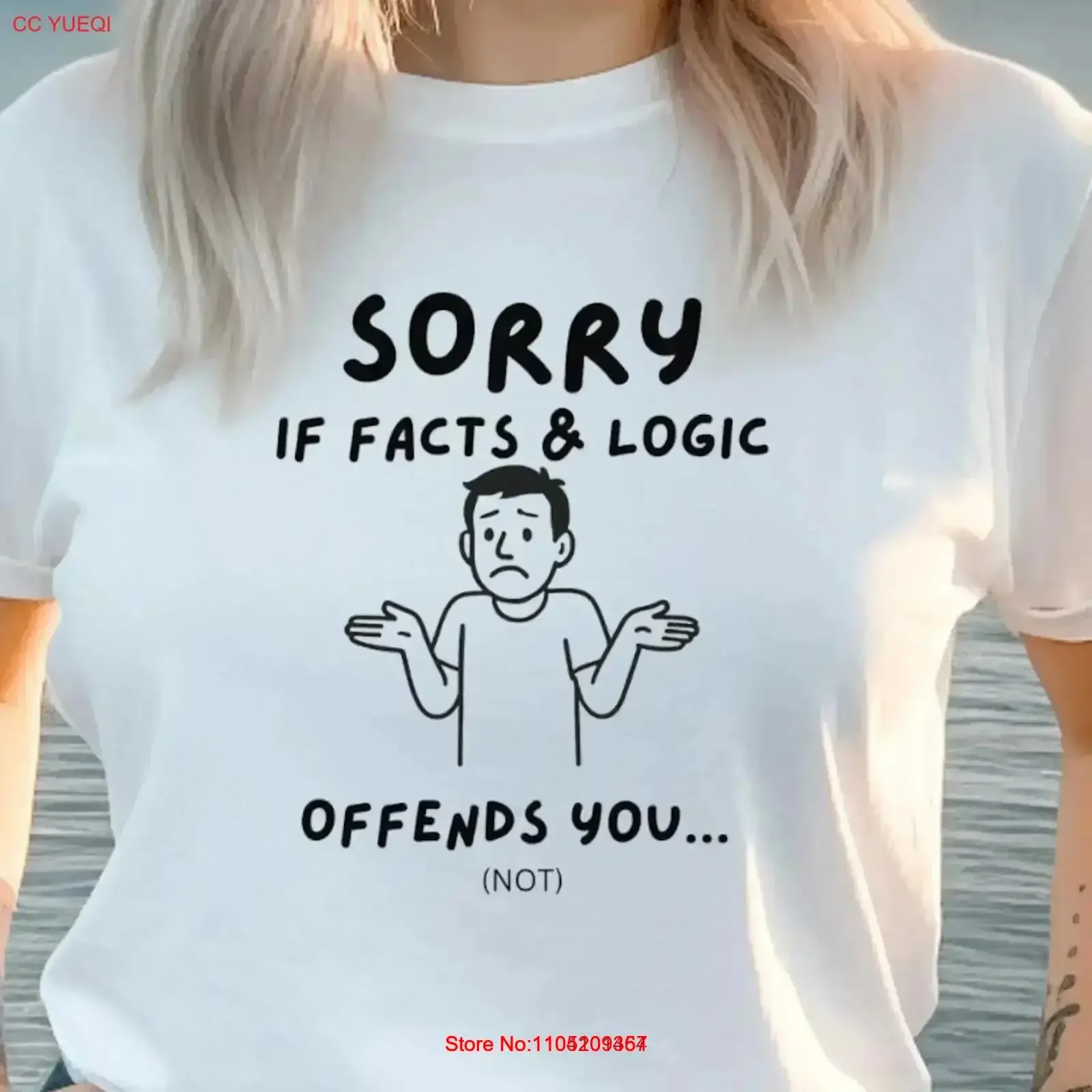 

Funny Logic T Shirt Jersey for Debate Lovers Casual Humor Perfect Parties Everyday Wear Sorry If Facts vintage Washed vintage