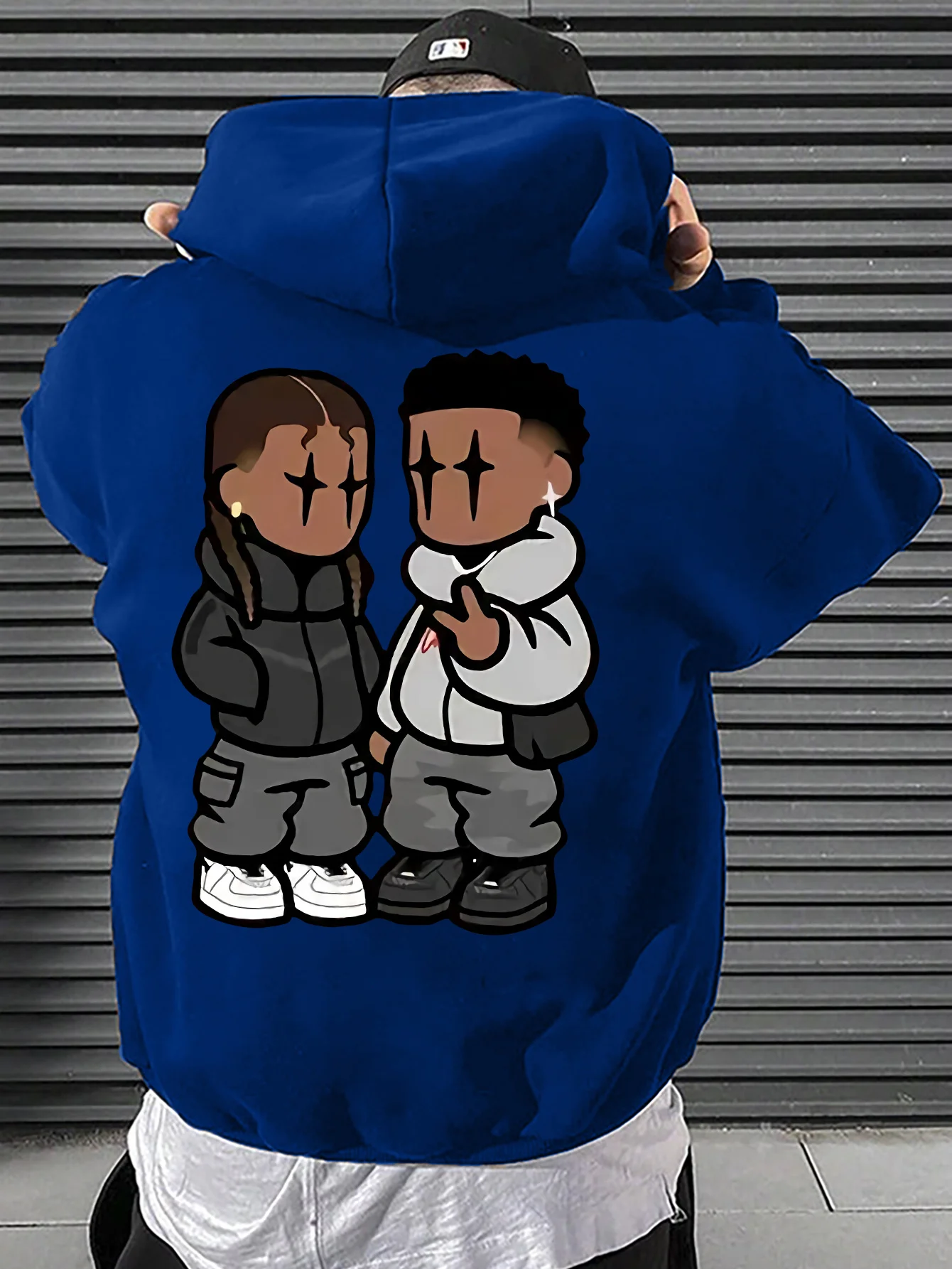 هوديي رجالي بطبعات شخصية كرتونية، سترة كاجوال على طراز الشارع مناسبة لجميع المواسم