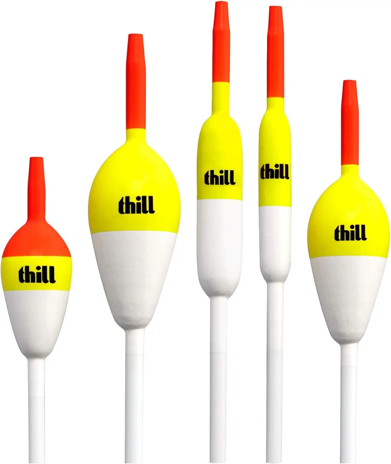 

Balsa Fishing Floats 5-Pack - High-Visibility Red & Orange, Sensitive Bite Indicator