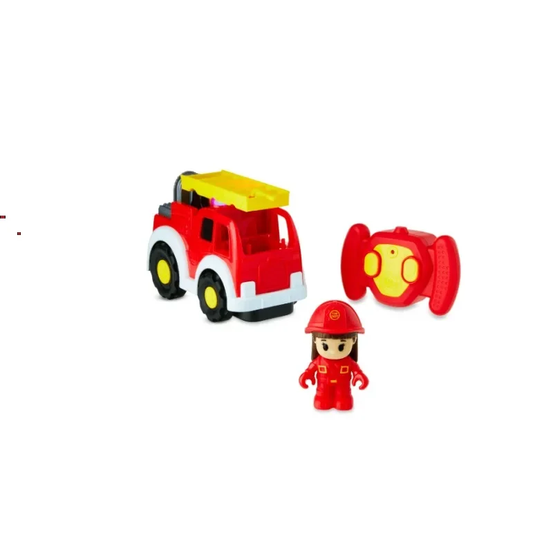 RC fire truck with firefighter doll and remote control connected to wireless control for children red toy fire truck forchildren