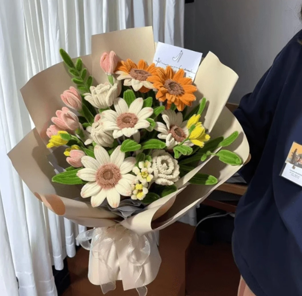 

Valentine's Day twist stick handmade bouquet DIY material package homemade tulip mix and match bouquet for girlfriend gift