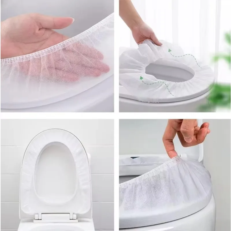 Disposable Toilet Seat Cover Waterproof Non-woven Travel Hotel Bathroom  Protective Cover Independent Packagingr Seat Cushion