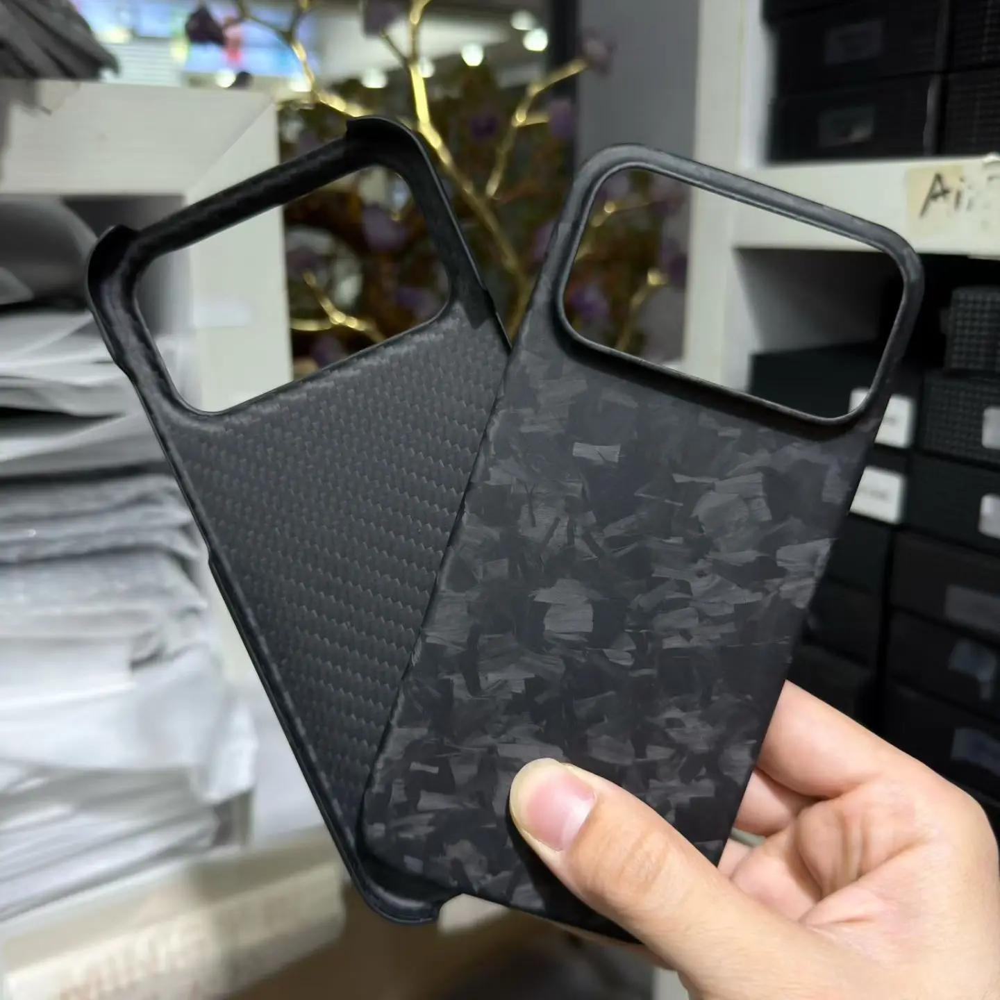 Coque en Fiber de carbone véritable pour iPhone 17Pro/ 17pro Max, coque arrière en Fiber d'aramide forgée pour iPhone 17 pro max