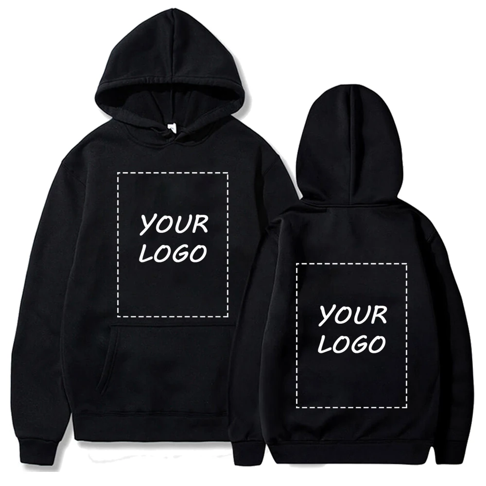 Custom Link Fleece Hoodies Large Size Pullovers Long Sleeve Hooded Sweatshirts