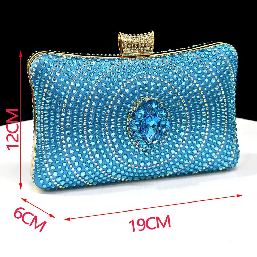 Crystal Rhinestone Heels & Clutch Bag Set Pointed Slingback Heels Women Wedding Prom Party Elegant Formal Matching Shoe Purse