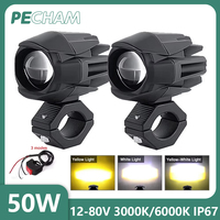 25W Motorcycle light LED Spot Driving Lamp R1200GS Fog Lights DRL For F800GS K1600 Fits Fog Lamps Motorcycle Auxiliary Lights