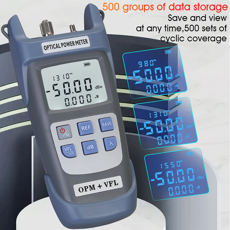 Comptyco AUA-G510B tudo-em-um medidor de potência óptica localizador visual de falhas led ftth ferramenta de teste testador de fibra 1/10/15/20/30/50mw vfl