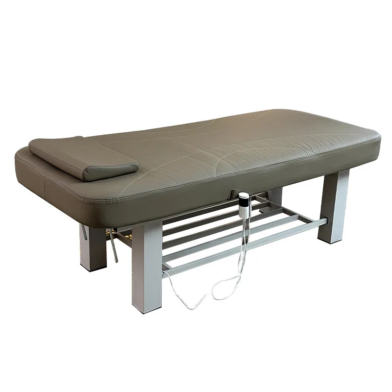 Customized beauty salon folding physiotherapy bed, massage heating, household moxibustion pattern embroidery Meijie bed