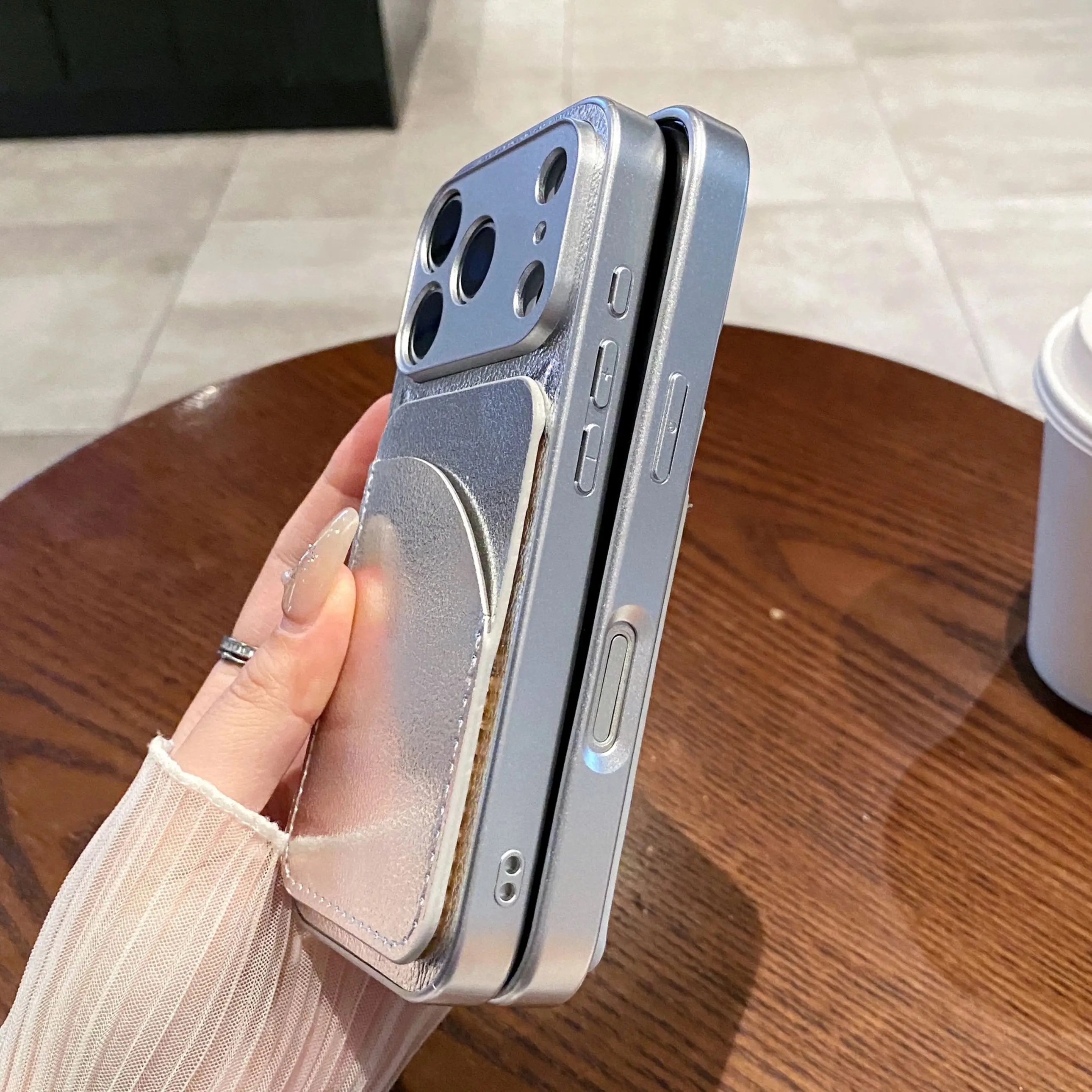 Retro Leather Card Slot Bag Holder Case For iPhone 17Air 16 16E 15 14 13 12 11 17 Pro XR X XS Max Plus Mini Pocket Wallet Cover view 4
