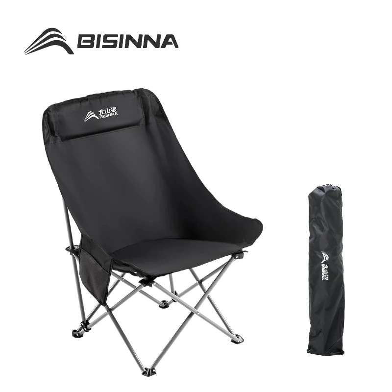

BISINNA Кемпинговое кресло Портативные складные стулья Легкие уличные походные принадлежности с высокой спинкой для путешествий и пешего туризма