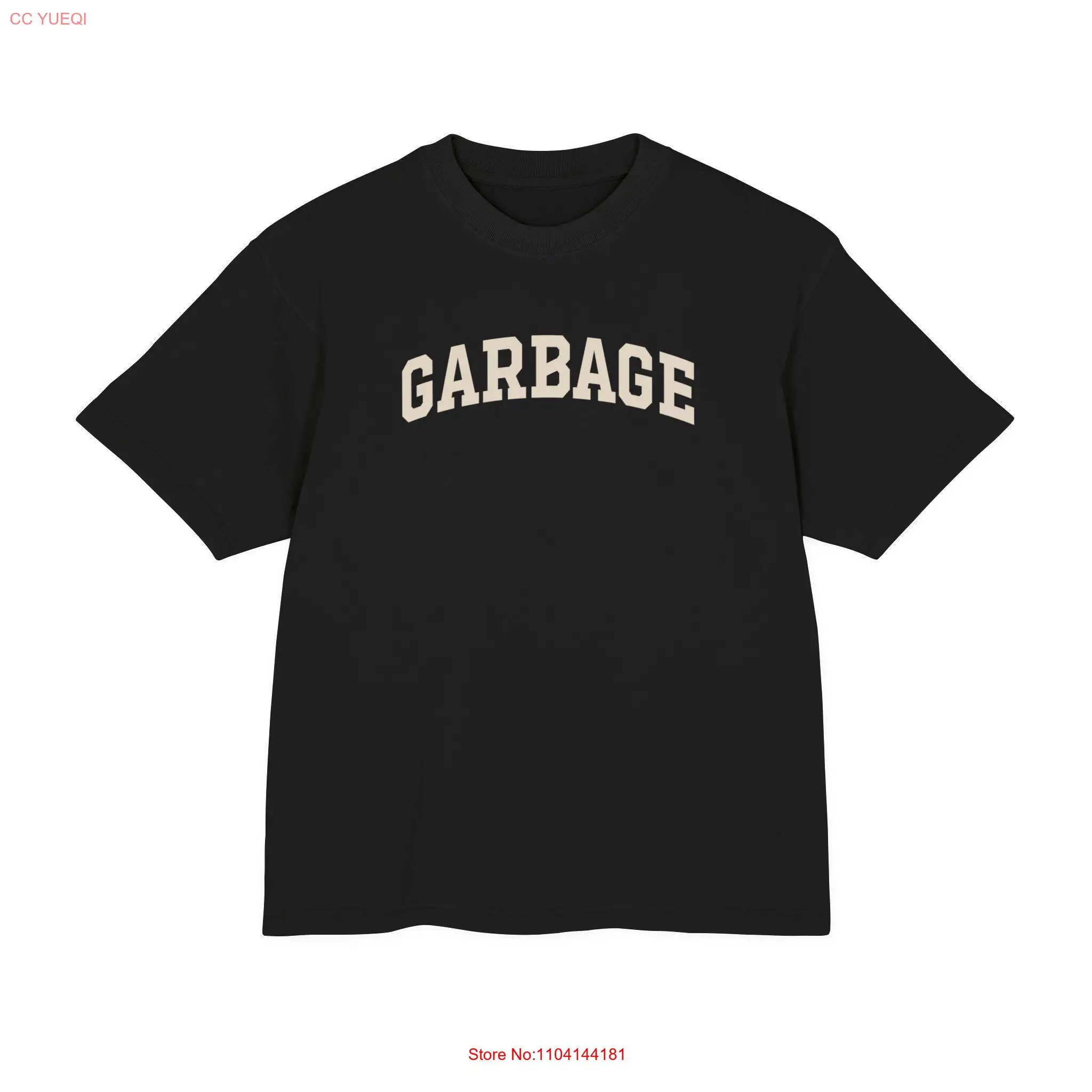 Garbage T Shirt Thick Heavy Cotton Urban Fit Boxy long or short sleeves