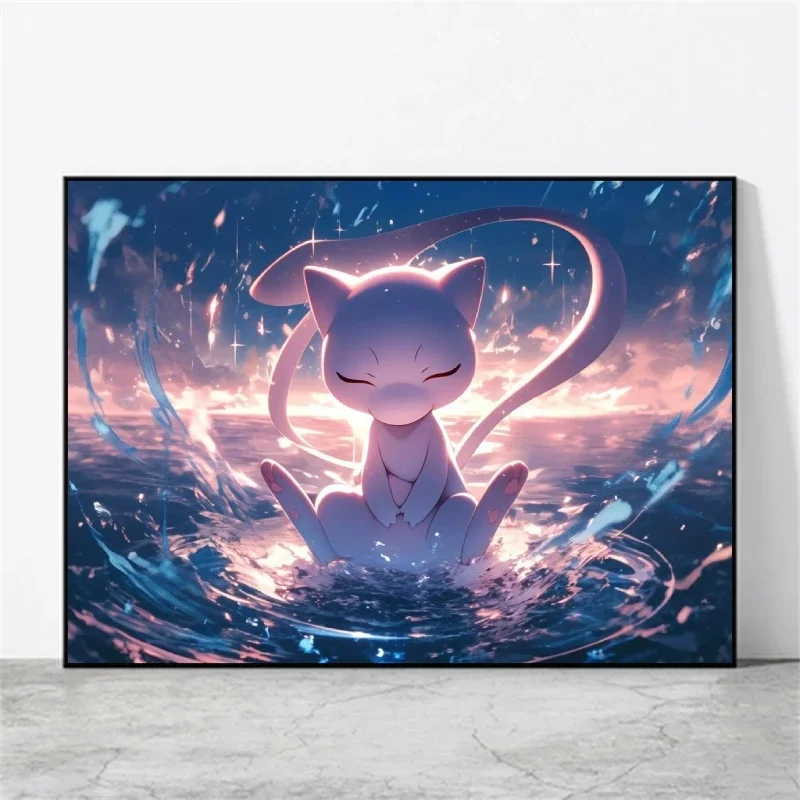 2026 Eeveelution Family Pokemon Decorative Painting High Quality Canvas with Beautiful Picture Quality Adding A Warm Atmosphere