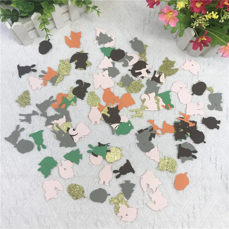 1 Beutel Waldtier Papier Konfetti Kinder 1. Geburtstag Party Wald Thema Wild One Babyparty Dschungel Party Tischstreuer