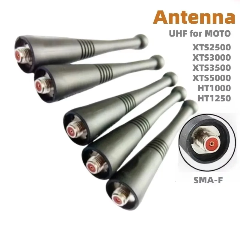 5pcs 9cm UHF 806-941MHz SMA-F Stubby Antenna for M0torola XTS2500 XTS3000 XTS5000 HT1000 MTS2000 MTX850 Walkie Talkie