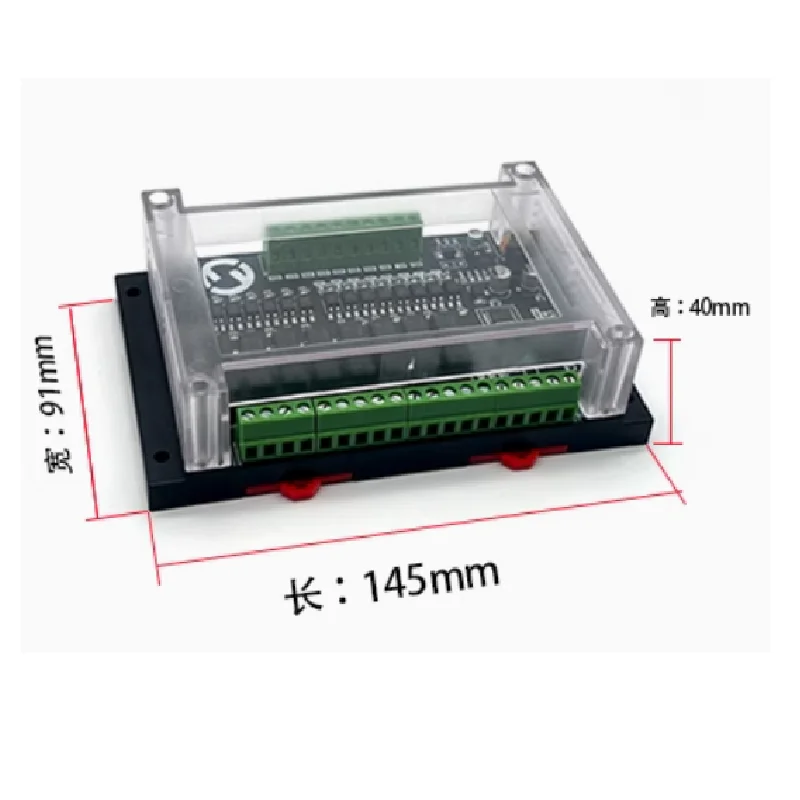 Multi channel simple PLC touch screen control programmable self-locking cycle on/off delay module 485 and 232 communication
