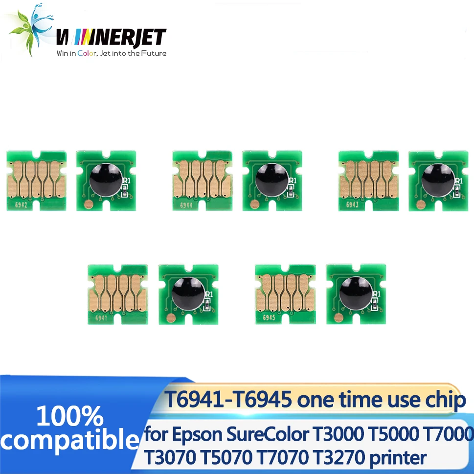Winnerjet T6941 T6942 T6943 T694 T6945 chip one time use chip for Epson SureColor T3000 T5000 T7000 T3070 T5070 T7070 printer