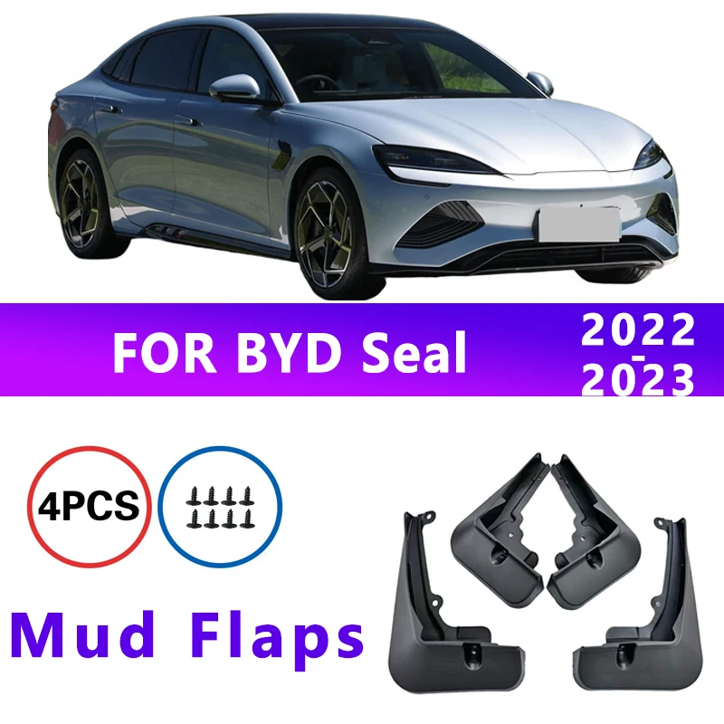 

Mud Flaps Fit for BYD Seal 2022-2023 Mudguards Tire Fenders Splash Proof Accessories Wheel Guards 4ps