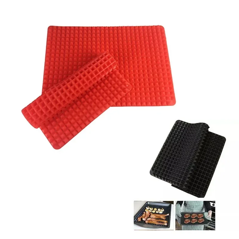 Silicone Pyramid Baking Mat for Oven Non-Stick Cooking Tray Reusable Heat-Resistant Grill Mat for Healthy Fat-Free Cooking