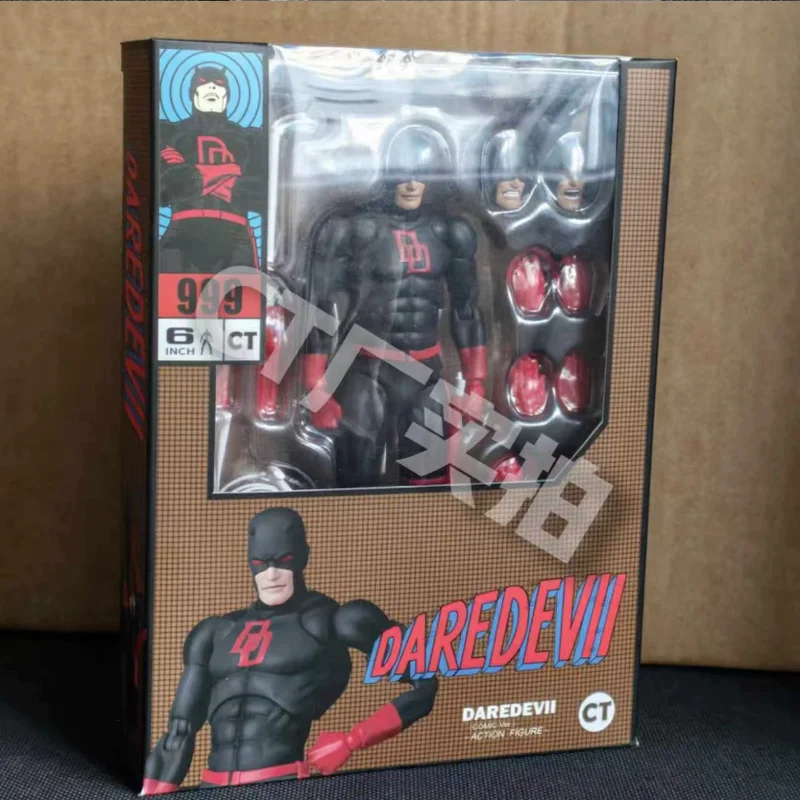 

16cm Ct Mafex Daredevil Action Figure Black Marvel Comic Tom Defalco Version Articulated Collectible Fans Customized Toy Gift