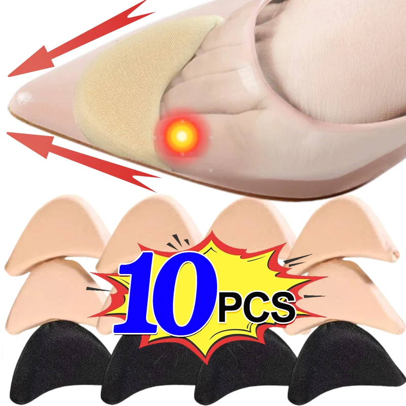 10pcs Sponge Forefoot Insert Pads for Women Pain Relief High Heel Insoles Reduce Size Feet Protector Adjustment Shoe Accessories