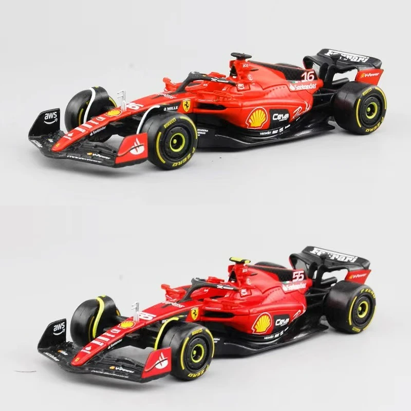 Bburago 1:43 SF-23(2023) #16 Charles Leclerc / #55 Carlos Sainz Red 23 Std Ordinary Diecast Model Car