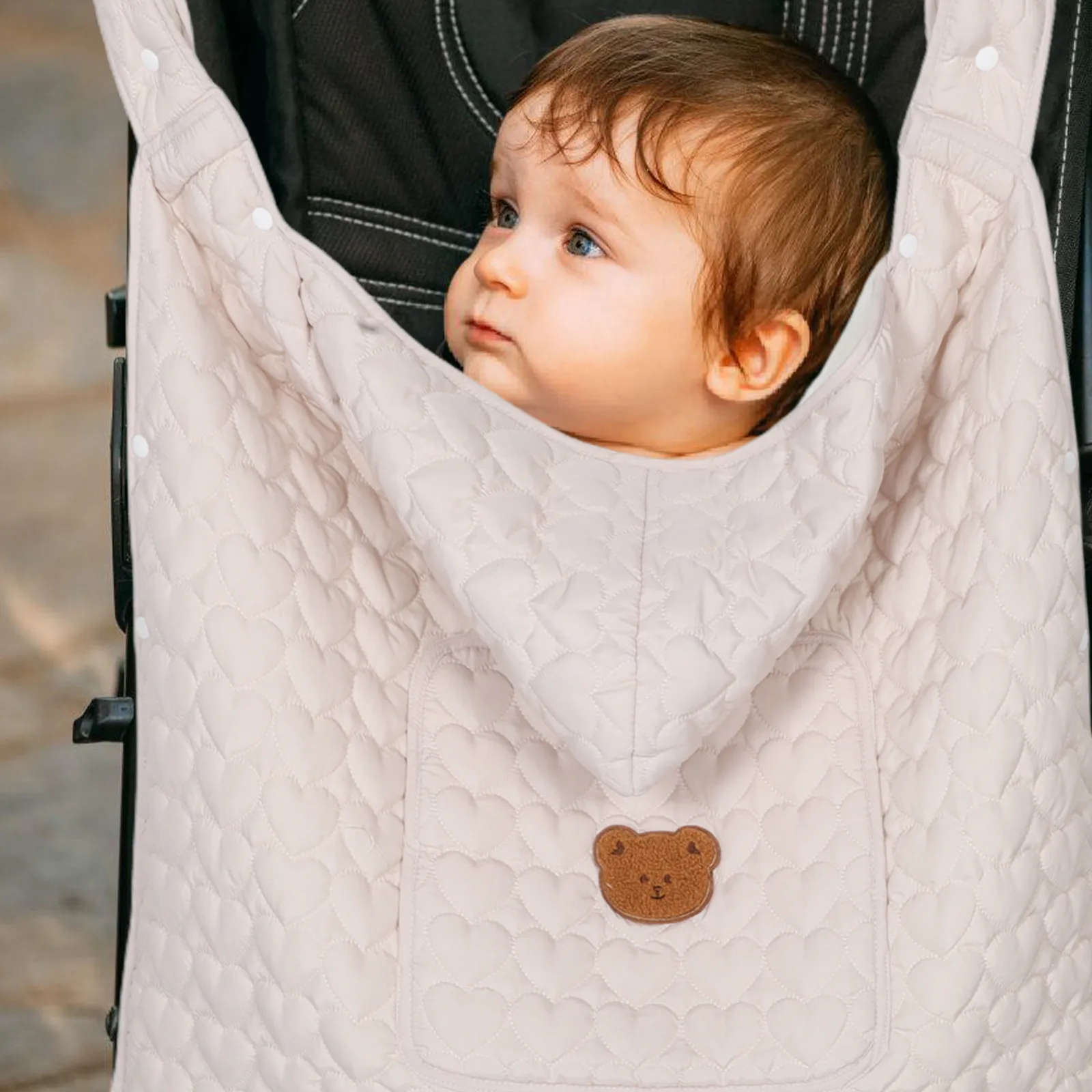 

Baby Windproof Stroller Cover Winter Thickened Insulated Universal Adjustable for Car Seat Carrier Newborn Sleeping Bag Cold