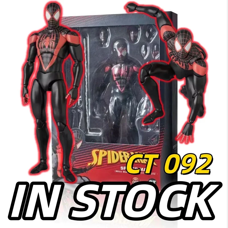 

IN stock Ct Toys Spiderman Miles Morales Mafex 092 Figure Spider-Man Shf Spider Man Anime Action Figure Figurine Model Gift Toys