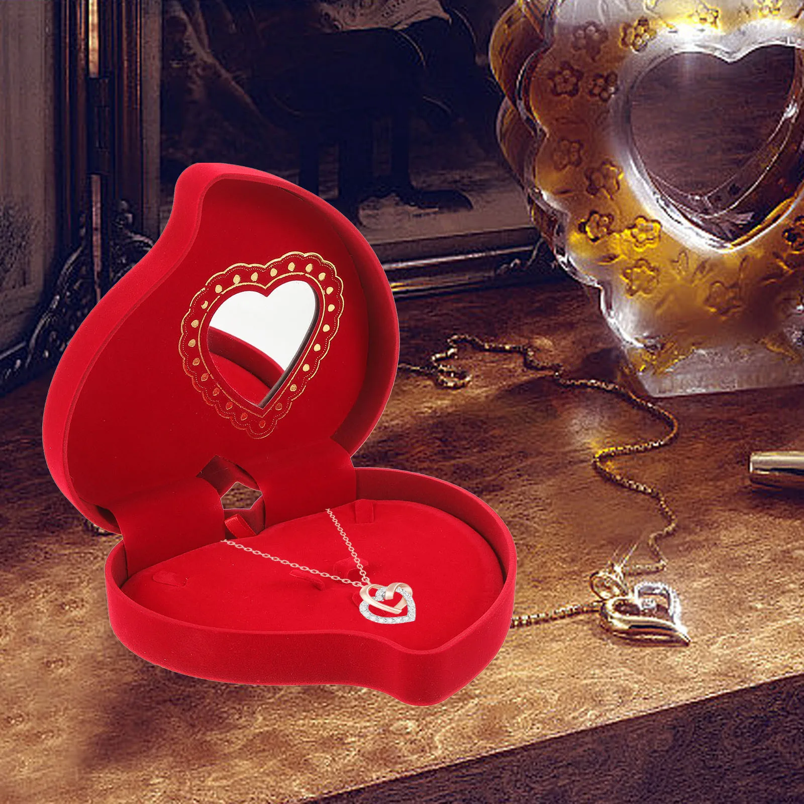 

Heart Shape Box Heart Shape Jewelry Box For Necklace Earrings Bracelet Gift Wrapping Storage Keepsake Organizer