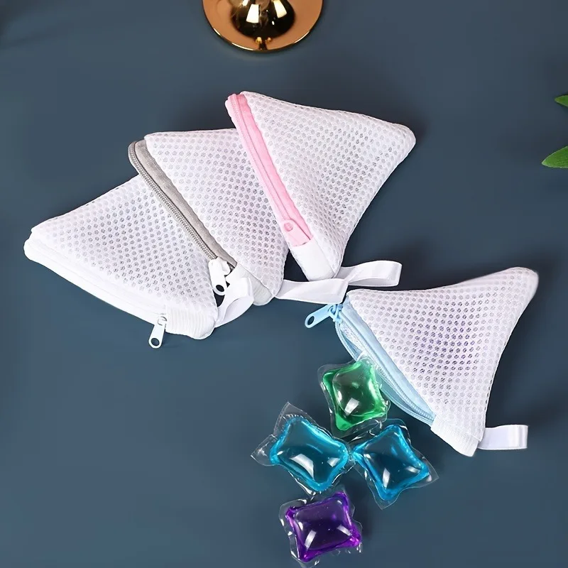 Multi-Purpose Laundry Detergent Pouches - Reusable Mesh Bags with Zipper Closure, Fragrance Bead Compatible, Machine Washable
