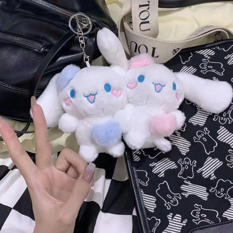 Sanrio peluche Cinnamoroll lindo llavero pareja mochila colgante muñeca Bestie amigo regalo