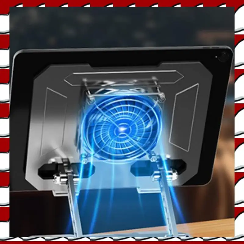 

T35C Tablet Cooling Fan Stand Tablet Cooling Stand For Tablets For Ipad Foldable Adjustable Height