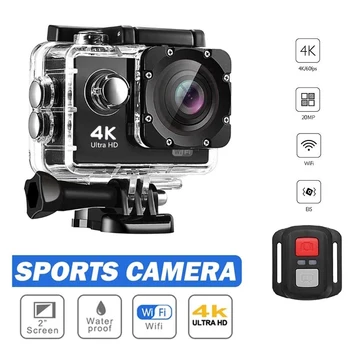 4K Ultra HD Action Camera 1080P/30FPS 2.0 inch Screen WiFi Remote Control Mini Camera Waterproof DV Helmet Go Sports Camera Pro