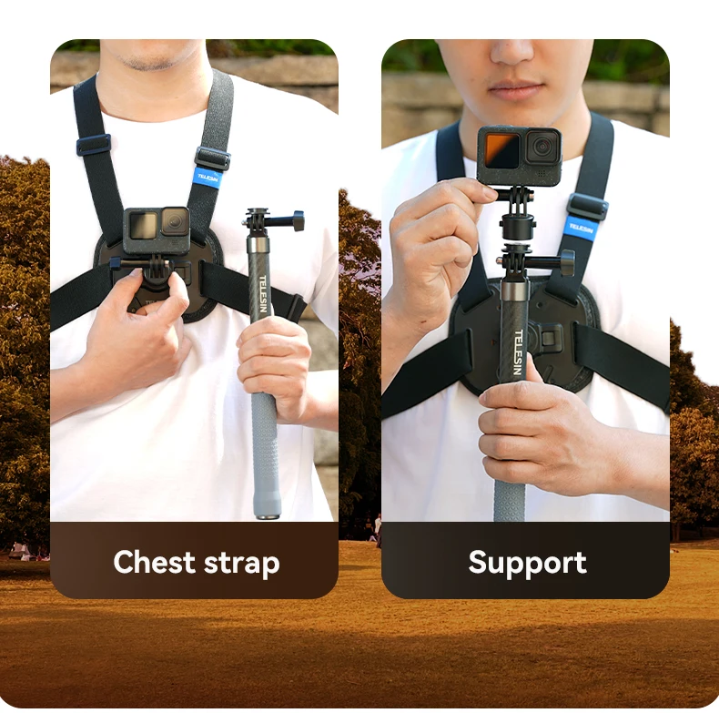 Teinin Quick Release Brustgurt halterung für Gopro Hero 12 11 10 9 8 7 6 5 insta360 dji osmo Action Kamera Zubehör – Detail 3